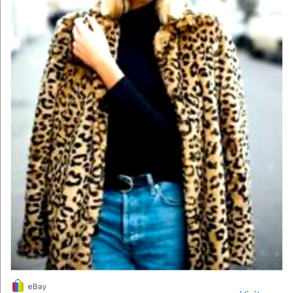 NWOT Zara Leopard Coat - Picture 4 of 4